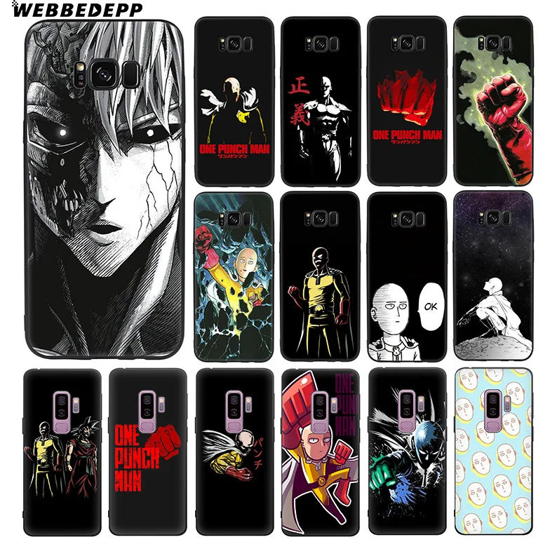 WEBBEDEPP One Punch Man Cartoon Soft TPU Silicone Case for Samsung Galaxy S10 S10e S9 S8 Plus S7 S6 Edge &amp J6 |