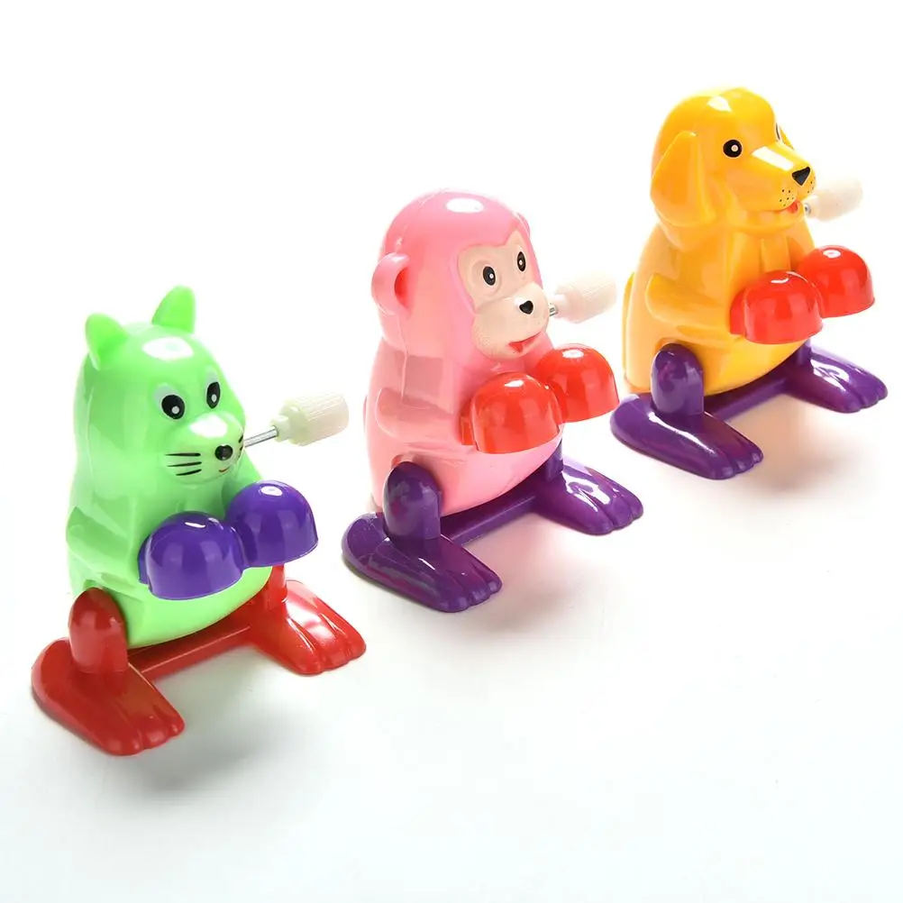 Забавные мультипликационные животные игрушки заводные детские игрушки 1 шт. заводные игрушки обезьяна собака кошка стиль