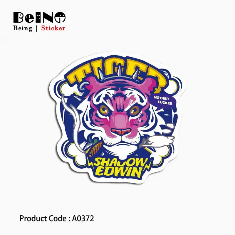 Tiger Oil Painting Lion Animal Sticker Cool Waterproof Suitcase Laptop Guitar Luggage Skateboard Toy Lovely A0372 Stickers QY32 | Игрушки и