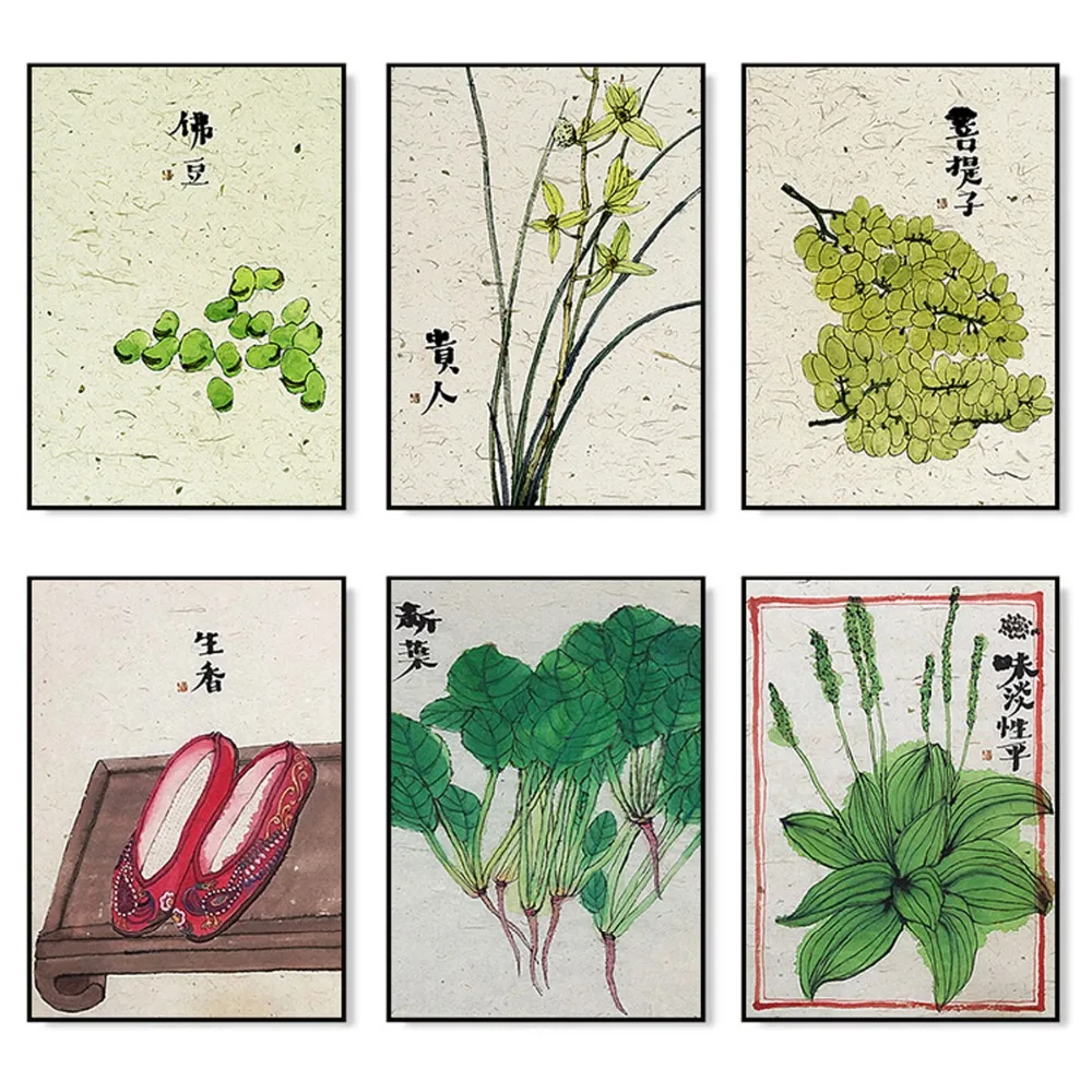 SD-LINLEEHON-Food-Crops-Peasecod-Green-Leaves-Plants-Natural-Scene-Modern-Decorative-Canvas-Paintings-For-Home (3)