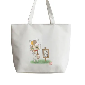 

Natsume's Book of Friends Madara Nyanko-sensei Sleeping pajamas Japanese Anime Canvas Tote bags Shopping bag AN159