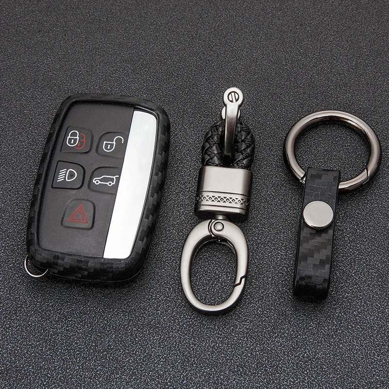 Чехол для автомобильного ключа с узором из углеродного волокна чехол Land Rover Freelander