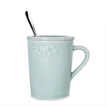 

Creative Ceramic Cup White Mug Coffee Drink Porcelain Personalized Tazas Couple Brief Eco-friendly Mug Cup Cute Stocked DDBX0Y3