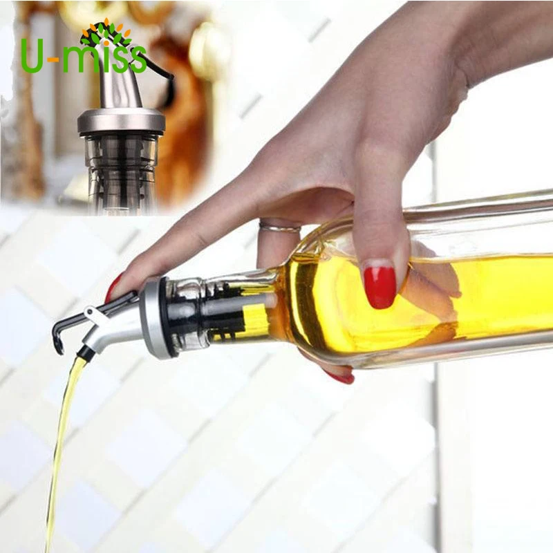 

U-Miss Olive Oil Sprayer Liquor Dispenser Wine Pourers Flip Top Beer Bottle Cap Stopper Tap Faucet Bartender Bar Tools