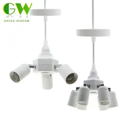 E27 держатели-преобразователи для ламп 360 градусов гибкие удлинительные E27 1-4 и E27 1 до 7 основание светильника Splitter адаптер свет база