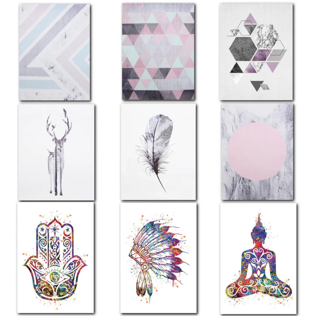 2019 Newest DIY  Modern Abstract Minimalist Canvas Poster Art Prints Painting Wall Home Decor