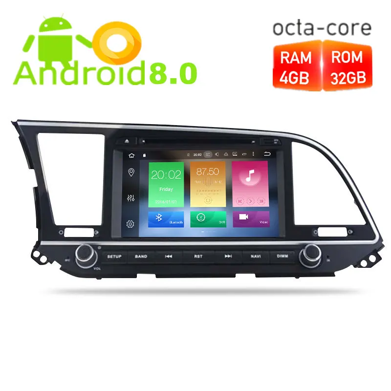 

4G RAM Android 9.0 Car Radio GPS Navigation Multimedia Stereo DVD Player For HYUNDAI ELANTRA 2016 2017 Auto Video Headunit