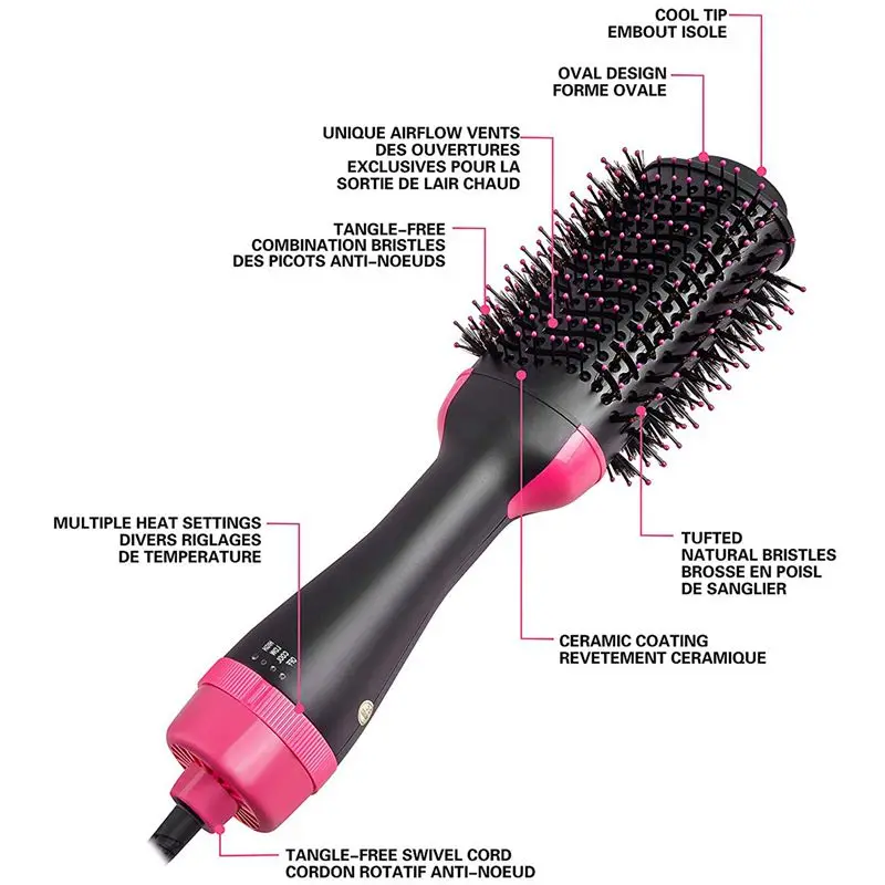 Billige Einen Schritt Haar Trockner und Volumizer, ManKami Salon Heißer Luft Paddle Styling Pinsel Negative Ionen Generator Haarglätter Curler