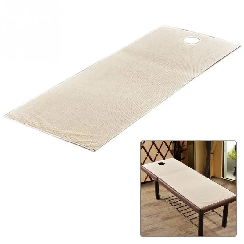 

Anti-skid Massage Table Cloth Bed Cover Sheet Salon Spa Bed Cover Sheet with Face Hole Solid Color
