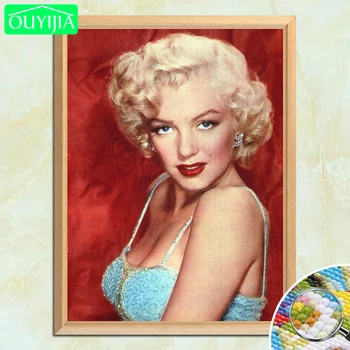 

Sexy Marilyn Monroe In Red Background 5D DIY Diamond Painting Full Square Diamond Embroidery Sale Rhinestones Mosaic Painting