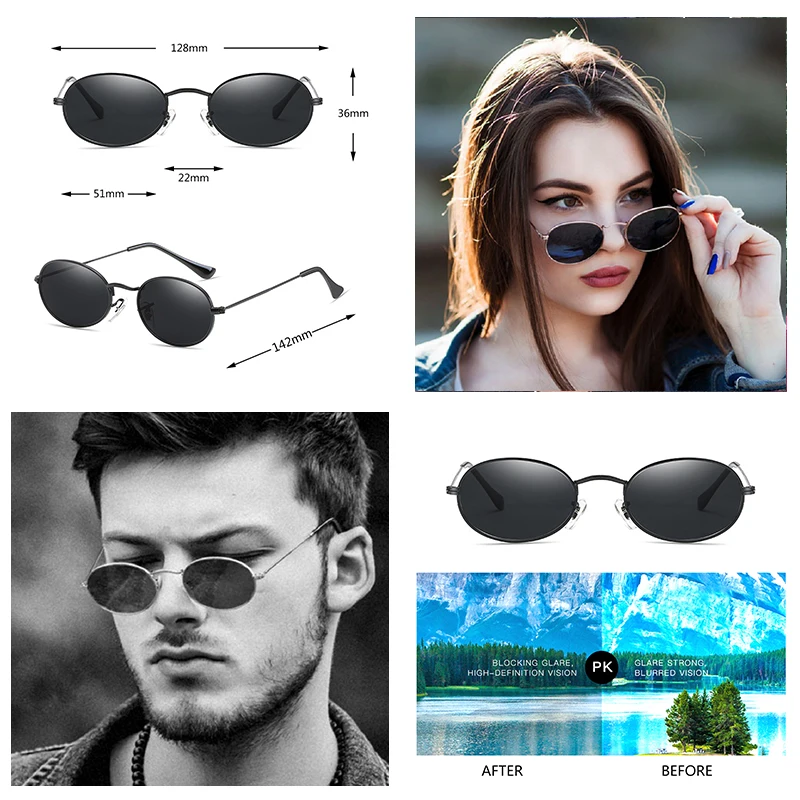 WISH CLUB, модные женские солнцезащитные очки, знаменитые Овальные Солнцезащитные очки, роскошные брендовые металлические круглые оправы, черные маленькие дешевые очки Oculos