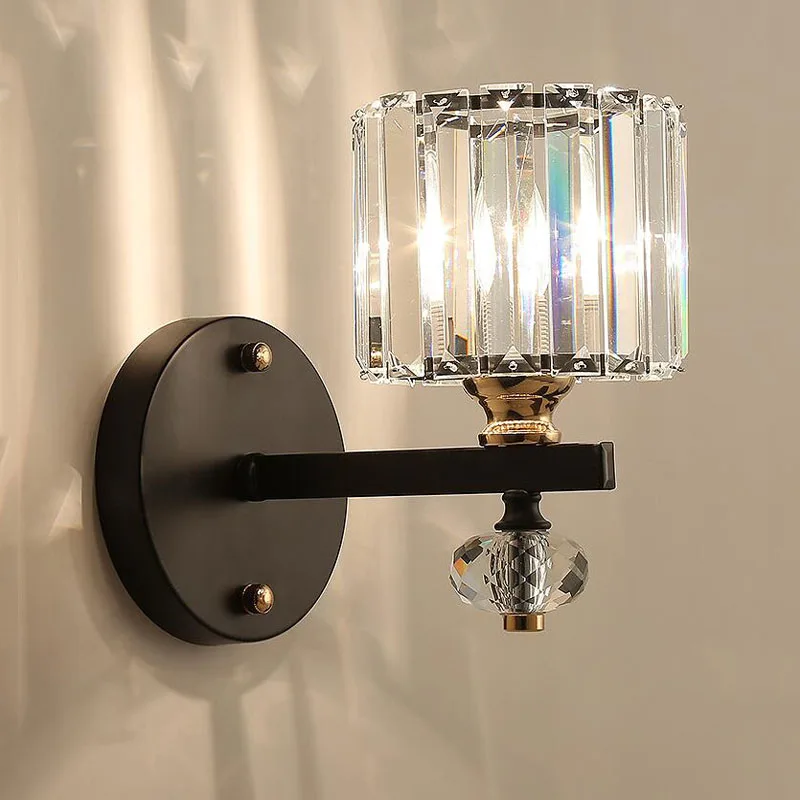 led Crystal Wall Lamp for Living Room Bedside Lamp Bedroom Wall Sconces