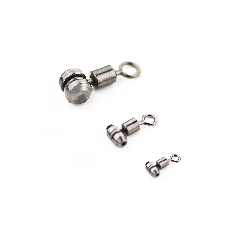 

15pcs 3 Way Fishing Rolling Barrel Swivels Durable Copper Solid Ring T-shape Cross-line Swivels Fishing Hook Lure Connectors