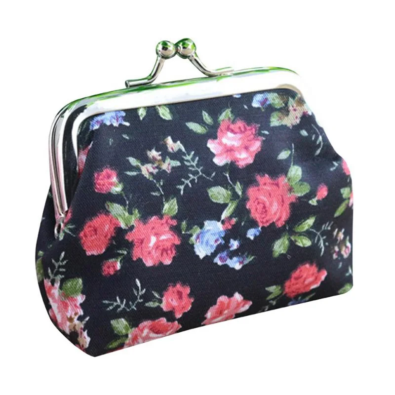  2016 Fashion Lady Retro Cotton Floral Hasp Small Wallet High Quality women bag women's purse card holder Carteira Feminina#YL4E 