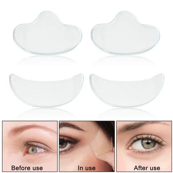 

4 Pcs Anti Wrinkle Eye Pads Reusable Silicone Pad for Anti Aging Wrinkles Reduce @ME88