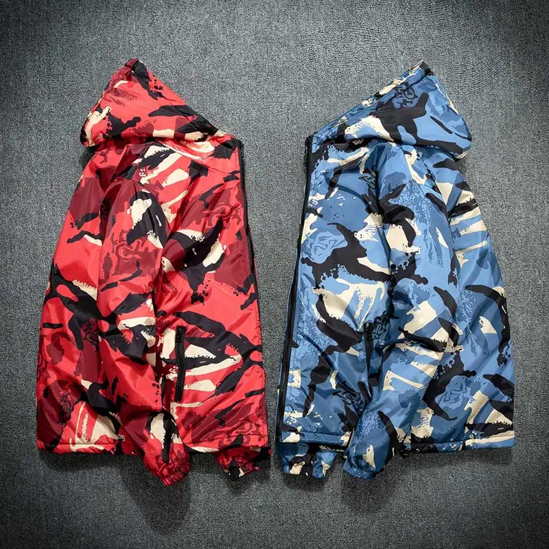 Brieuces 2018 Plus Size 8XL Autumn winter Mens Casual Hoodie Thick Camouflage cotton coat Men's cotton parkas Autumn winter M  