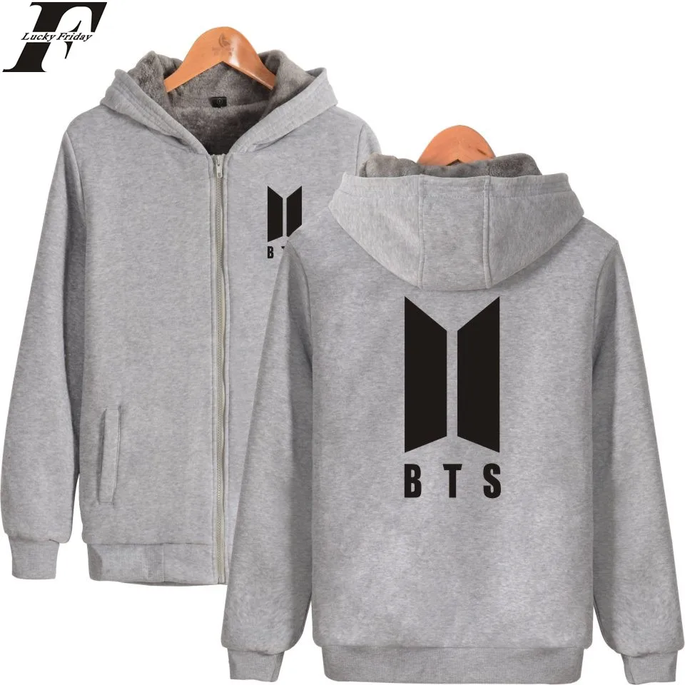 luckyfridayf bts sweatshirt thick hoodie zipper fashion print winter high quality cotton plus luckyfridayf bts sweatshirt thick hoodie zipper fashion print winter high quality cotton plus