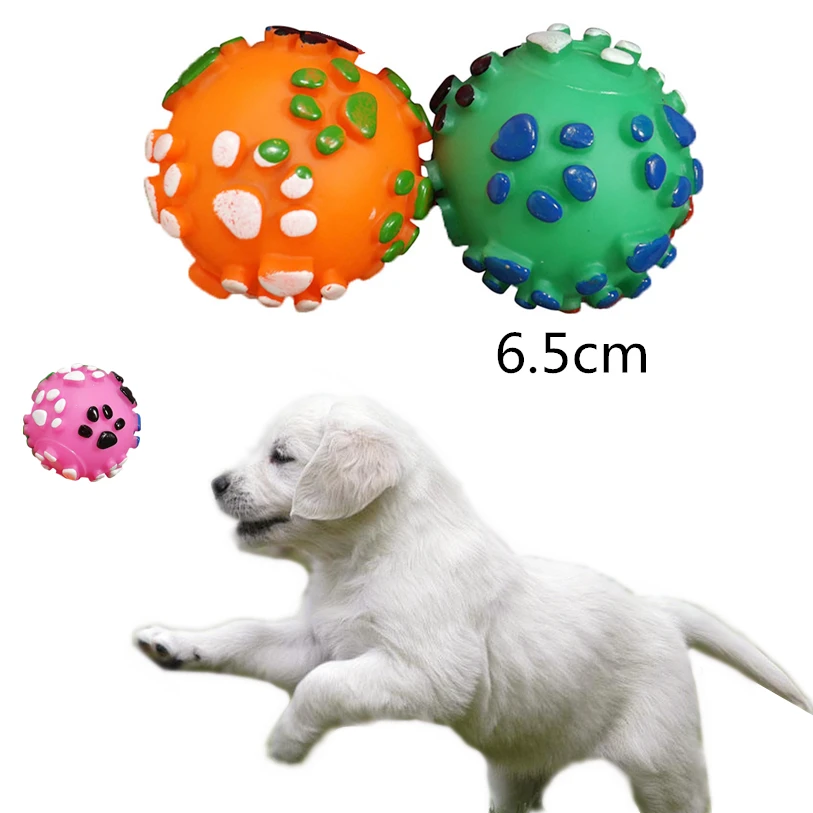 Dog Toys For Small Large Dogs Cats Pet Squeak Toys Durable Rubber Balls