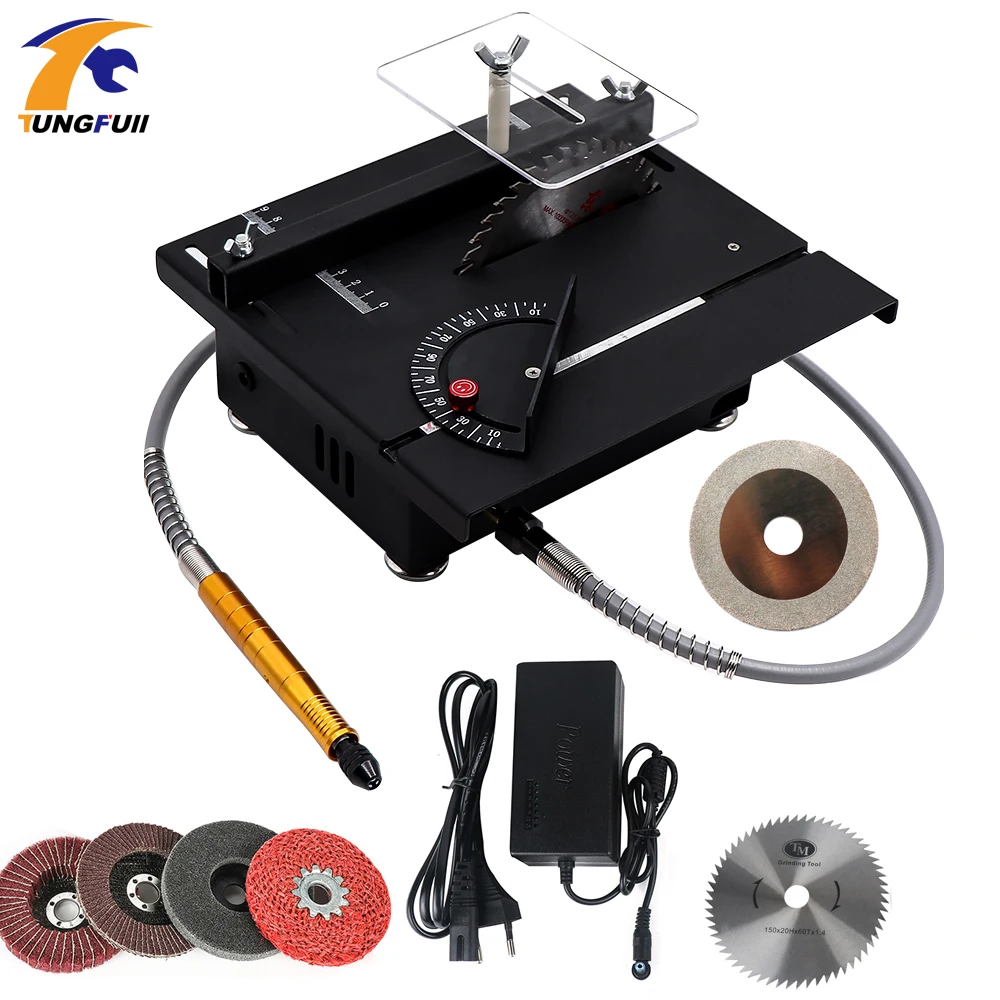 Multi-Function Jade Carving Machine Table Mill Small Cutting Machine Micro Table Saw Beeswax Woodworking Polishing Tool Drill