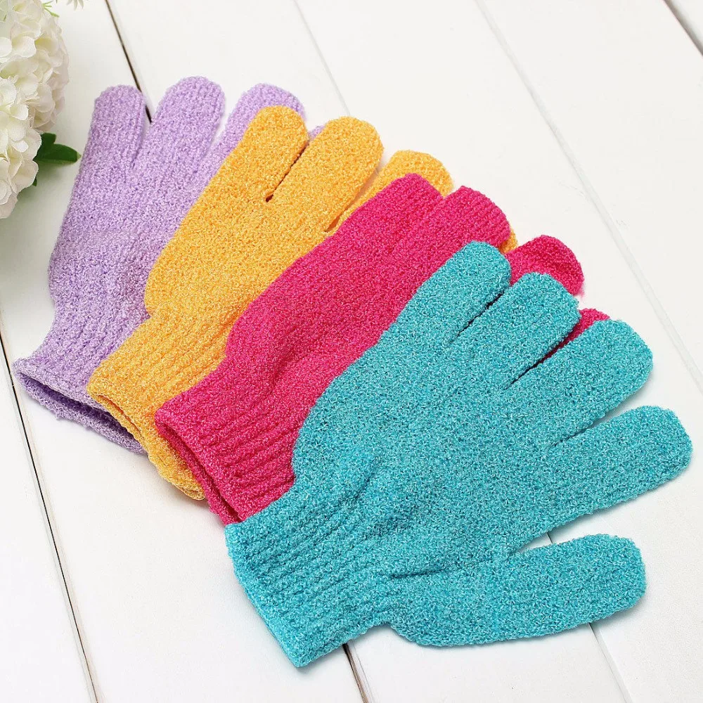 

Quality Shower Bath Gloves Exfoliating Wash Skin Spa Massage Scrub Body Scrubber Glove