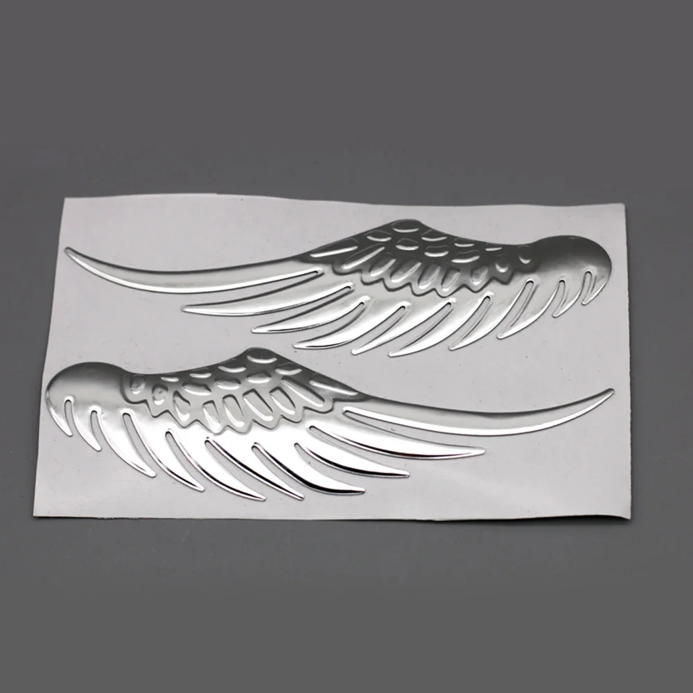 

3D Raised Angel Wing Motor Decal Motorbike Fuel Gas Tank Badge Emblem Fairing Vinyl Sticker For Hiding Scratch / Decoration