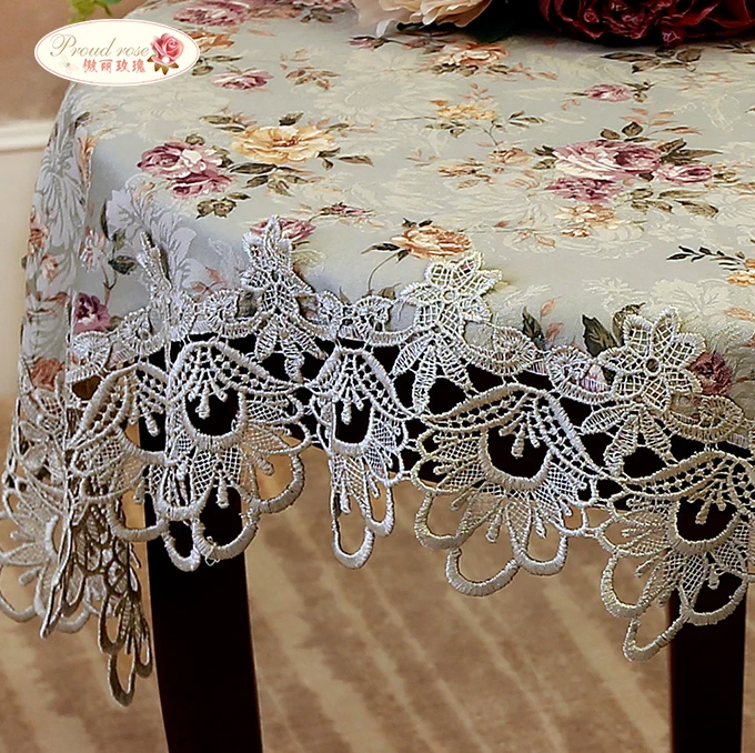 Proud Rose Green Tablecloth Lace Table Cloth Table Cover Embroidered