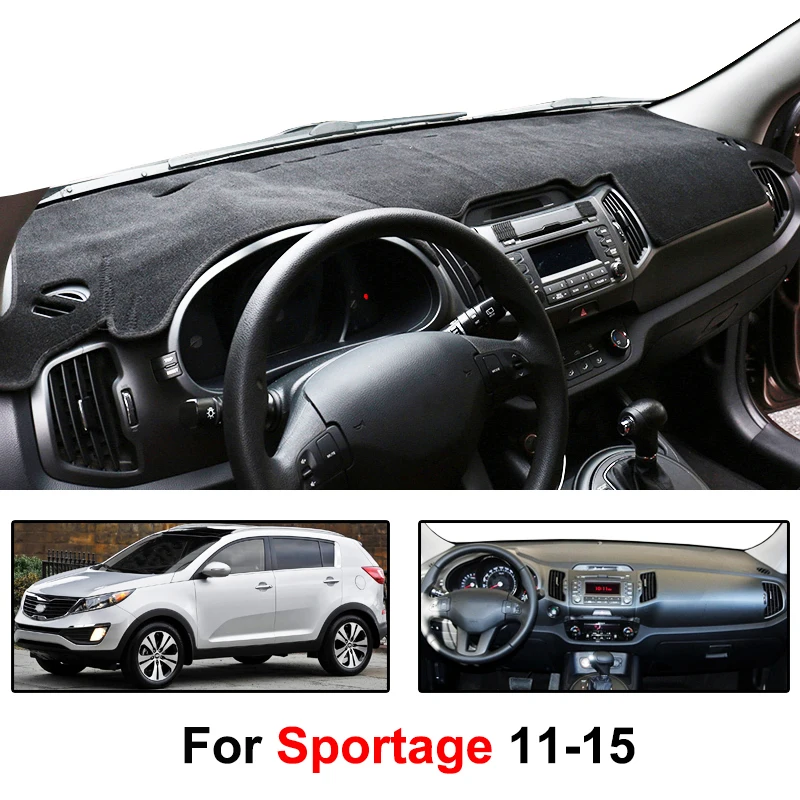 LHD Car Dash Board Carpet Sun Cover Mat For KIA Sportage R 11 12 13 14 15