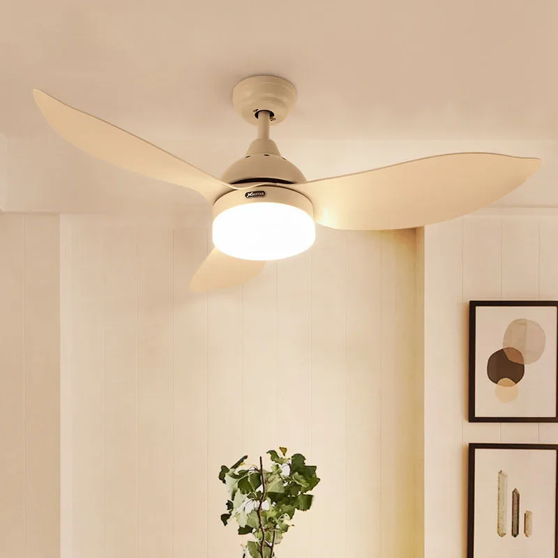 

12 Inch LED Ceiling Fan Light Remote Control Fan Light Simple Modern Home Silent Retro Light