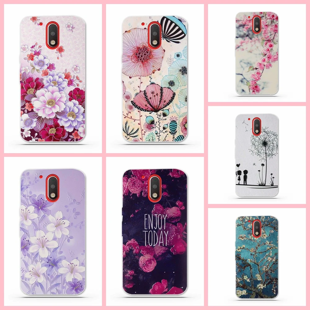 

For Moto G4 Case Luxury 3D Relief Painting Soft Silicon TPU Back Cover Case for Motorola Moto G4 Plus Cover Phone Cases Coque