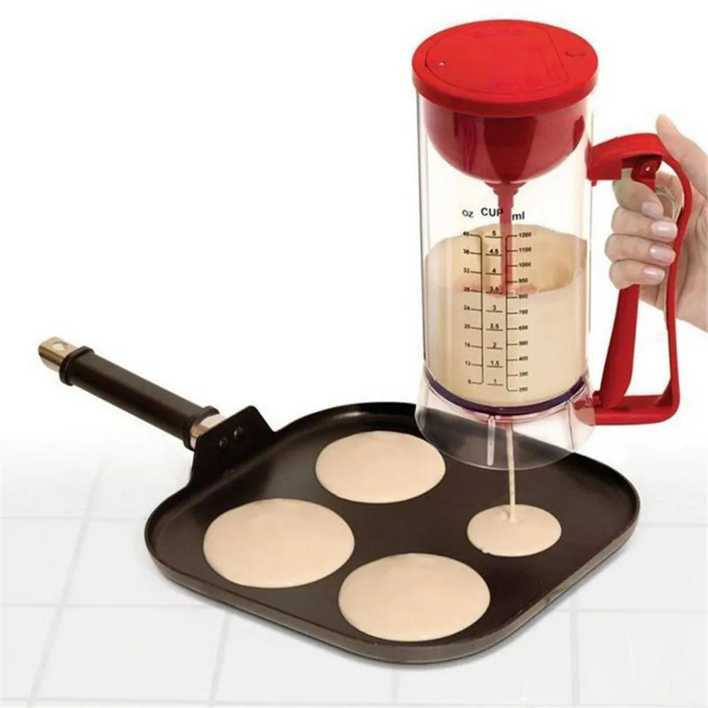 DIY Baking font b Tools b font Bakeware Red Plastic Electrical Batter Dispenser Eggs Tart Pancake