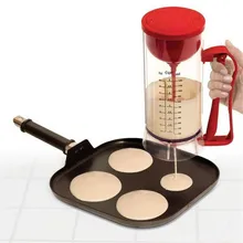 DIY Baking Tools Bakeware Red Plastic Electrical Batter Dispenser Eggs Tart Pancake Baking Tools Cream Mix Pots Jug Home Kitchen