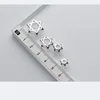 100% 925 Sterling Silver Craft Hollow Spacer Beads 7.5 9.5 12.5 13.5 15.5mm Fashion Star of David Charm Beads Diy Jewelry Making 3