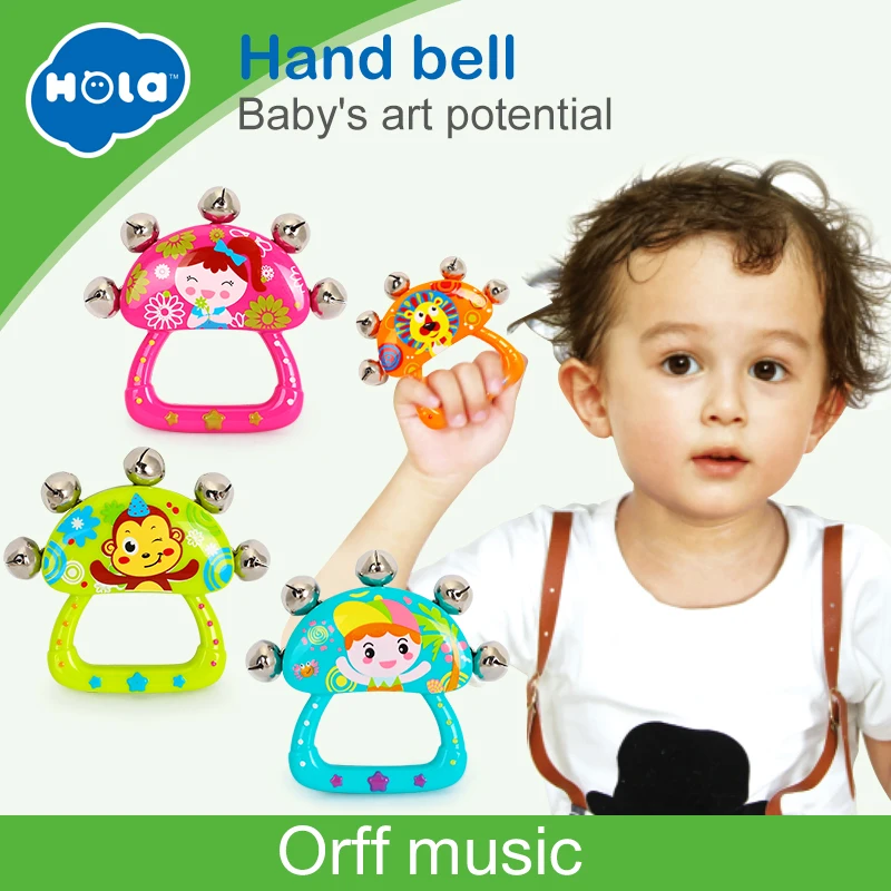 1PC HUILE TOYS 3102D Baby Toys Castanet Clapper Handle Musical Instrument Toy Preschool Early Educational Hand Clapper