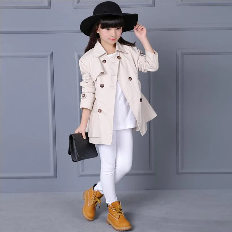 Girls Windbreaker Fashion Jacket For Girl Spring Autumn Children Trench Coats Kids Clothes Brands Outerwear  (1)
