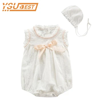 

Girls Summer Clothes Brand Baby Girls Jumpsuit New Baby Girl White Lace Romper Bow Flower Outfits Sunsuit Baby Romper Dress