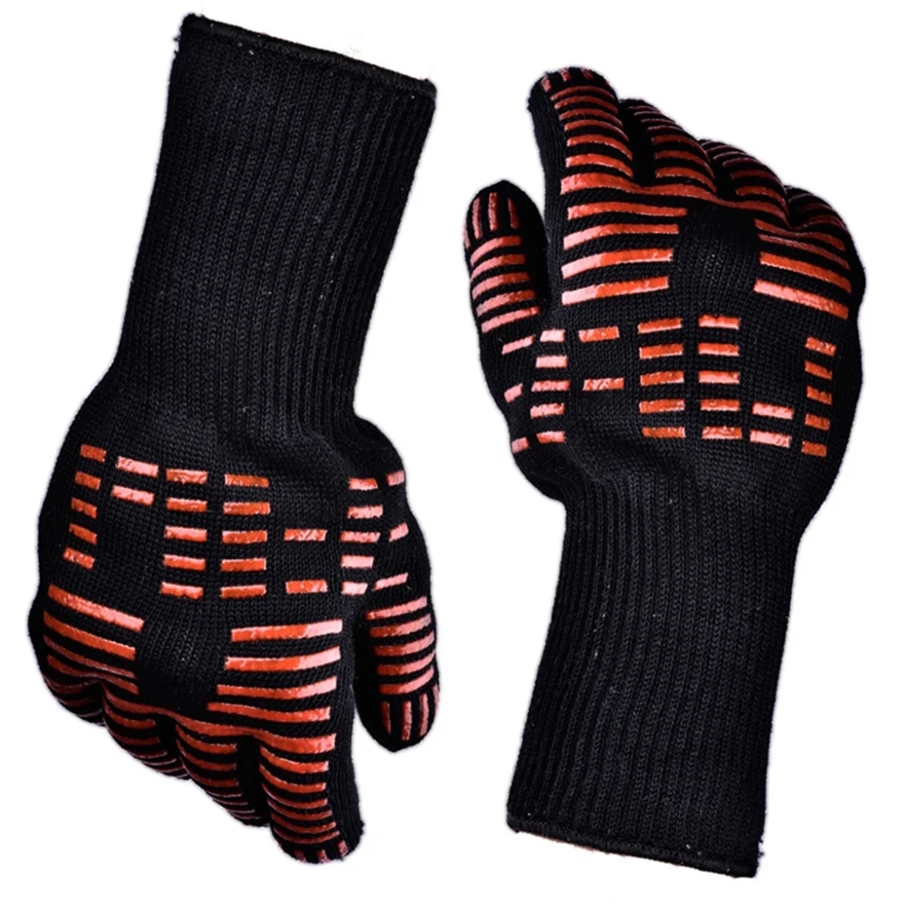 Wholesale High quality Heat resistant glove BBQ Oven glove 932F Extreme Long For Extra Forearm