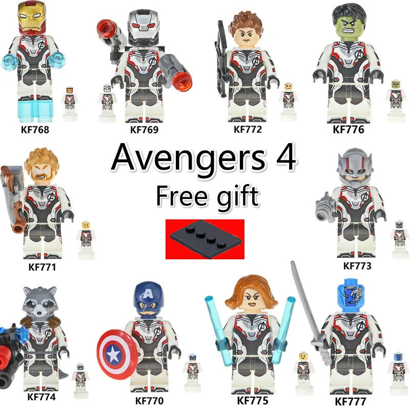 

10pcs Super Heroes Legoed Avengers Marvel Building Blocks Infinity War Iron Man Thanos Thor Black Panther Hulk Loki Figures Toys