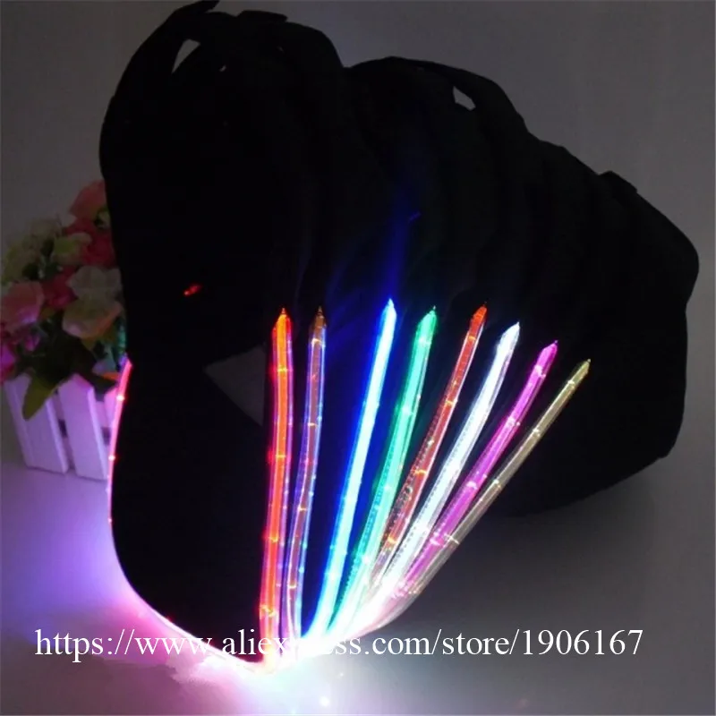 New Fashion Glow in Dark Light Up LED Hat Baseball Caps Luminous Holiday Hat Unisex08