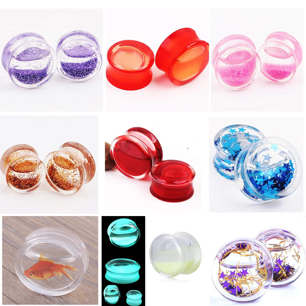 

JUNLOWPY Dangle Ear Plugs Gauges Stainless Steel Wood Stretcher Expander Flower Earring Flesh Tunnels Piercing Body Jewelry 2pcs