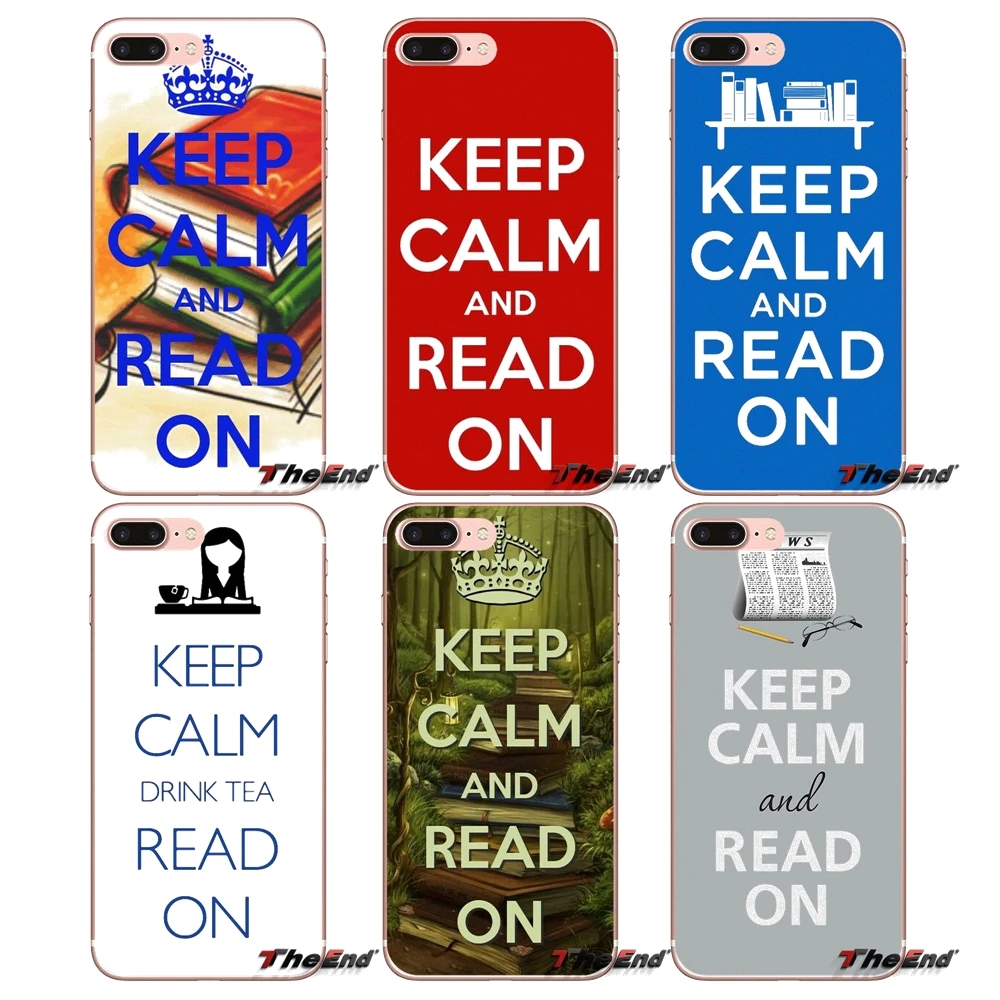 Мягкий чехол для HTC One M7 M8 A9 M10 E9 Plus Desire 630 530 626 628 816 820 Motorola G G2 G3 Keep calm and Read On art Print |