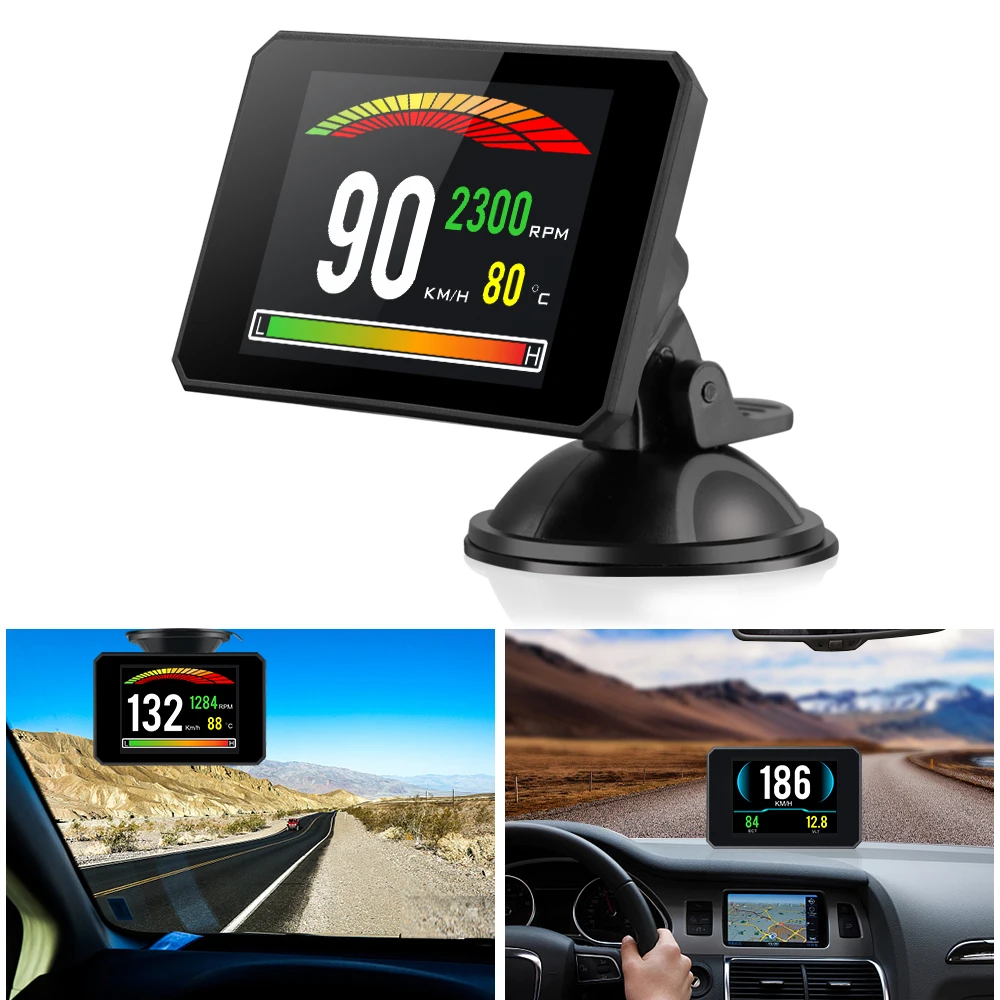 Светодиодный дисплей OBD2 OBD цифровой HUD Автомобильный спидометр бортовой