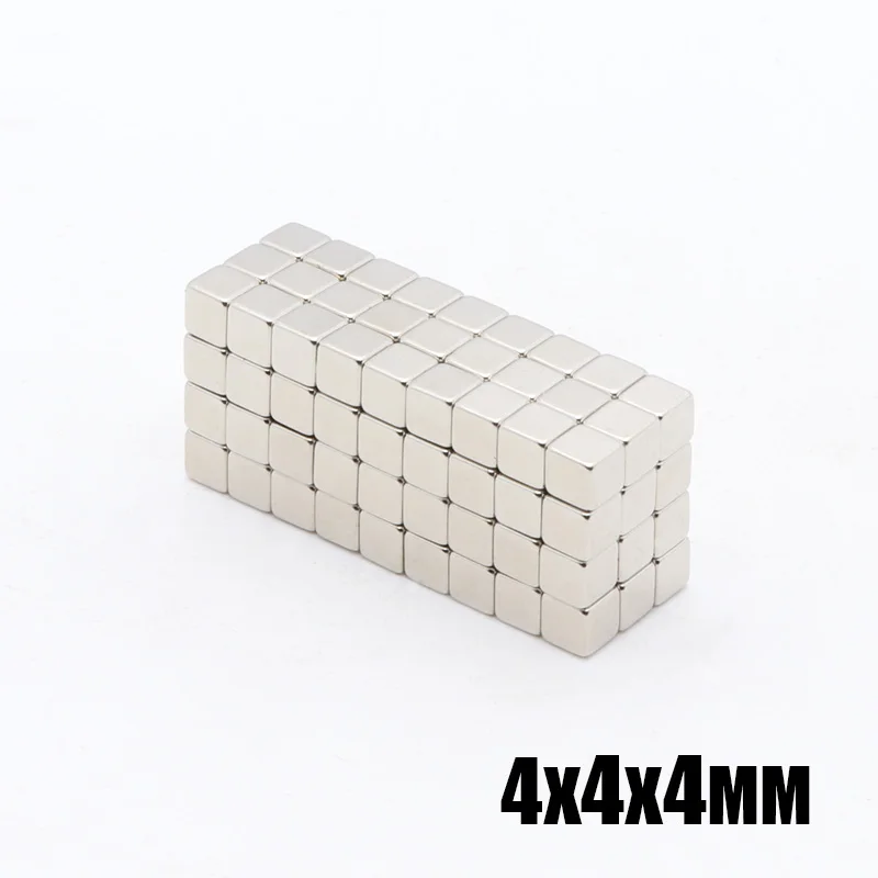 100 шт 4x4x4 мм небольшой Неодимовый магнит Cube 4 мм N35 мощные магнитные магниты блок Buck Куб DIY головоломки NdFeB площади