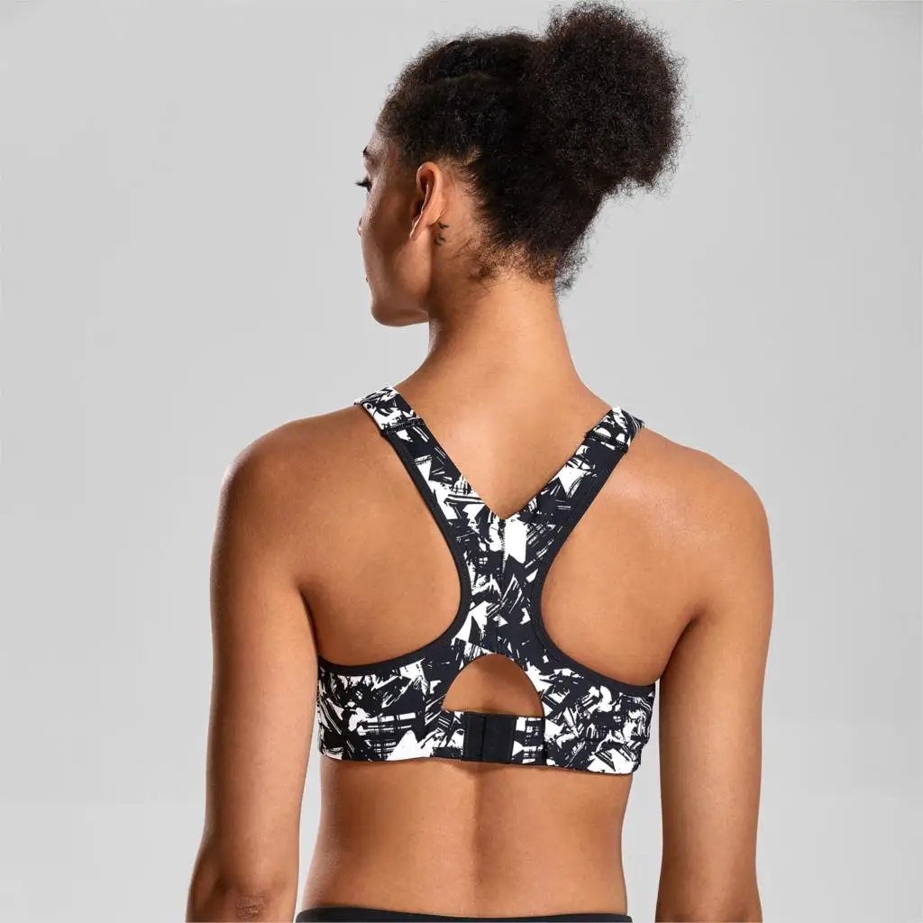 Beste Vrouwen Hoge Impact Verstelbare Licht Gewatteerde Racerback Sportbeha Bcd Dd E F