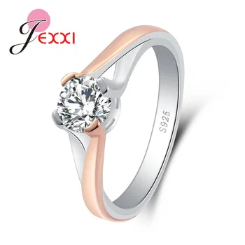 

Wedding Engagement Finger Atmospheric luxury 925 Sterling Silver Rings Big Promotions Clear Cubic Zirconia New Arrival