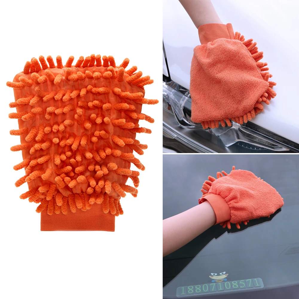 Ultrafine Fiber Car Wash Glove Car Cleaning Drying Cloth Chenille ...
