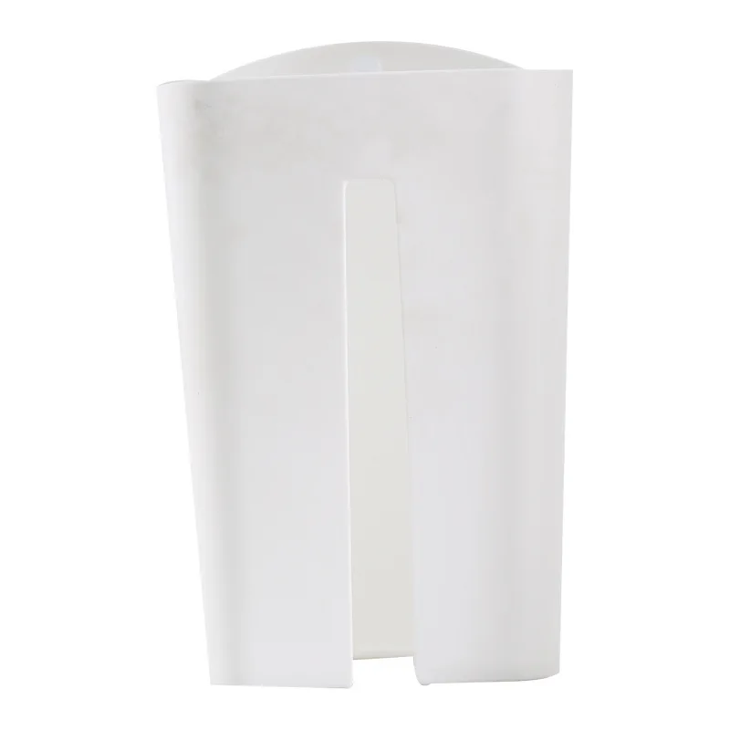 Household Wall-mounted Paper Towel Extraction Box Plastic Garbage Bag Storage Box - Цвет: White