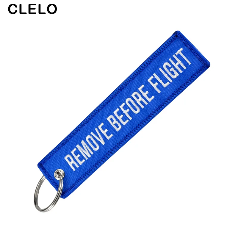 Fashion Remove Before Flight Luggage tag Embroidery bag tag Luggage Lable with Keyring Keychain For Aviation Gifts