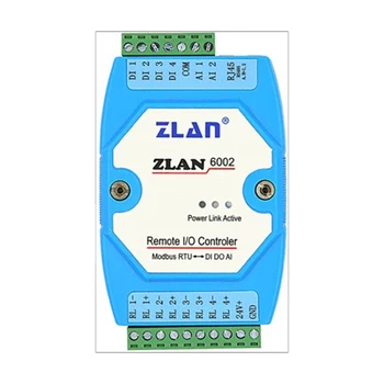 

Remote IO controller 4 way digital quantity 2 way analog 4 IO 4DI 4DO 2AI ZLAN6002