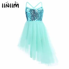 Детское лирическое платье для танцев; балетное платье-пачка с блестками для девочек; детская фатиновая Одежда для танцев; гимнастика; трико балерины вечерние костюмы