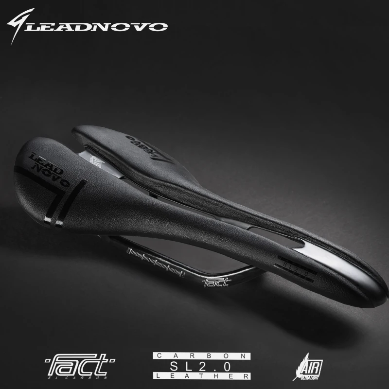 leather+carbon saddle cross grain full Carbon Fiber Bicycle cushion Bike Seat super light oval rail | Спорт и развлечения